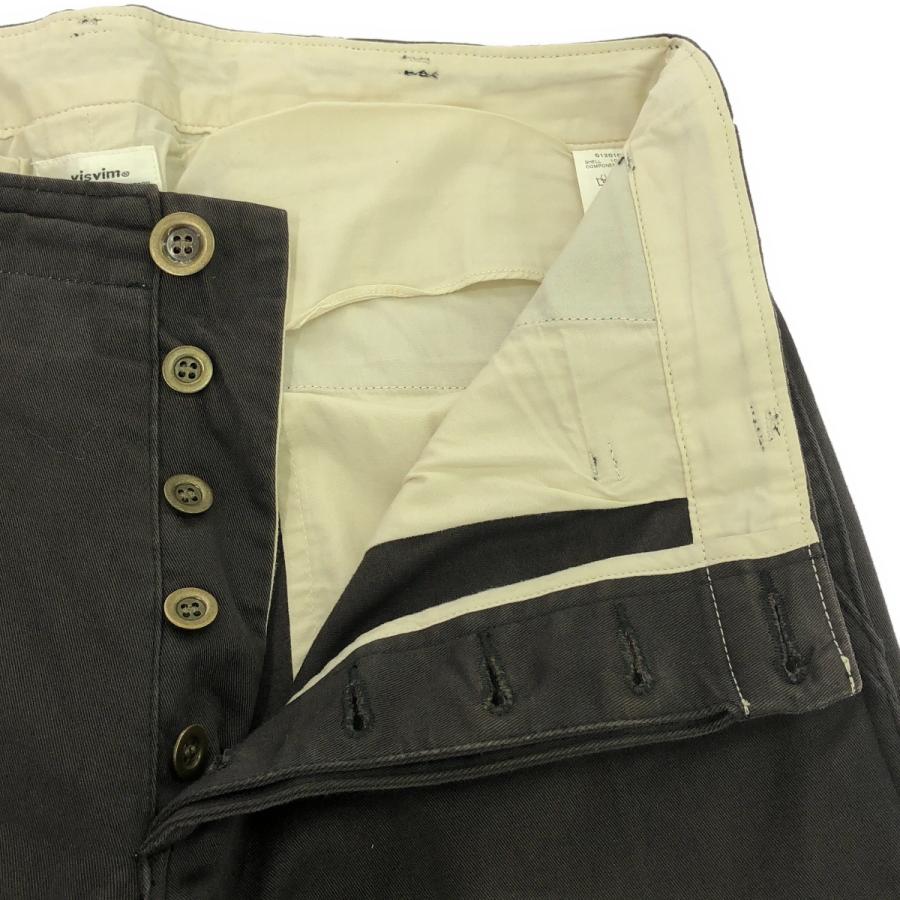 メンズ 23aw visvim CHINO PANTS シンチバックチノパンツ ブラック