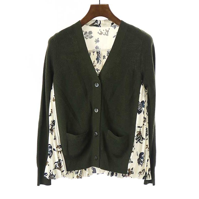sacai サカイ 22AW フラワープリーツドッキングウール sacai サカイ 22AW フラワープリーツドッキングウール