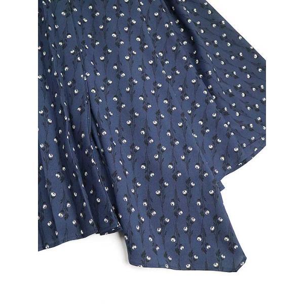 CLANE クラネ STRIPE FLOWER PLEATS SK ストライプフラワープリーツ  