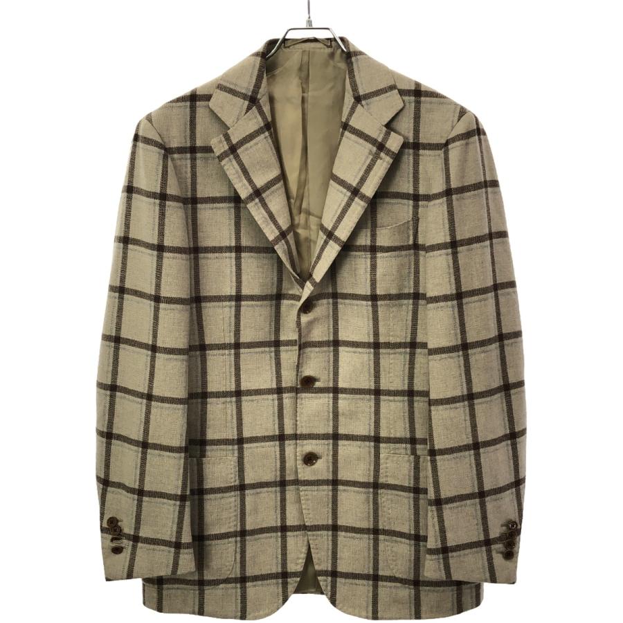 RING JACKET（リングヂャケット） カシミヤ混ウールチェックテーラード 
