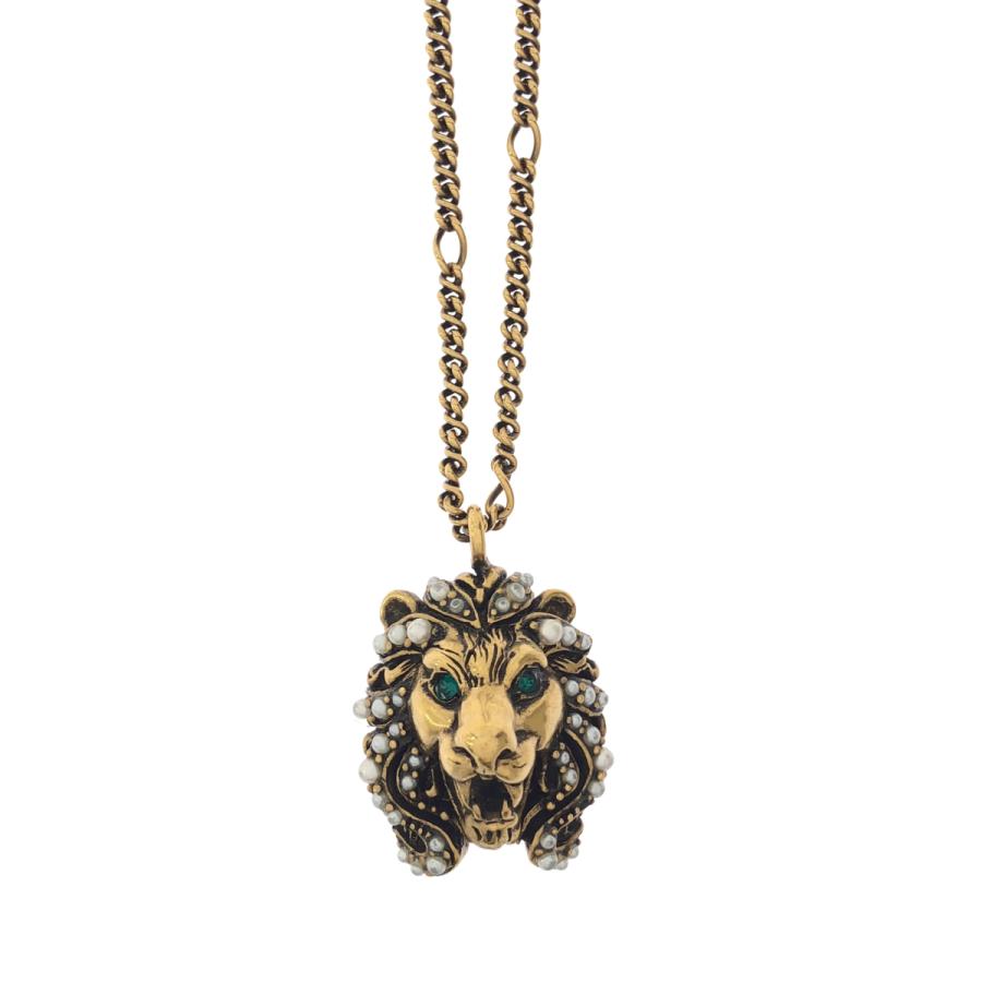 GUCCI（グッチ） ライオンヘッド ネックレス ゴールド : MODESCAPE