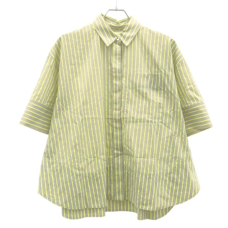 ENFOLD エンフォルド 24SS SOLID NEON STRIPE SHIRT ネオンストライプ