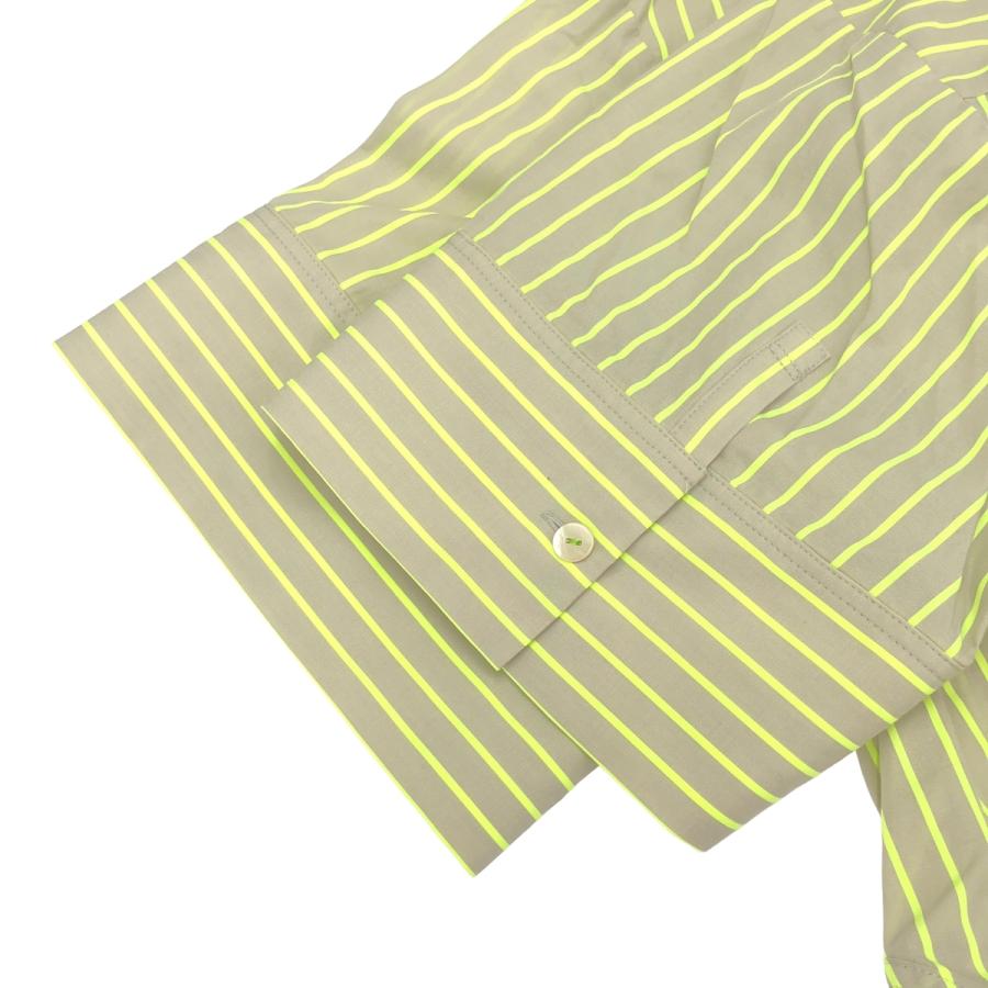 ENFOLD エンフォルド 24SS SOLID NEON STRIPE SHIRT ネオンストライプ