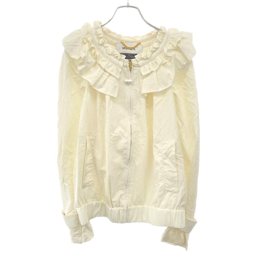 MUVEIL ミュベール Frilled Nylon Jacket フリルナイロンジャケット