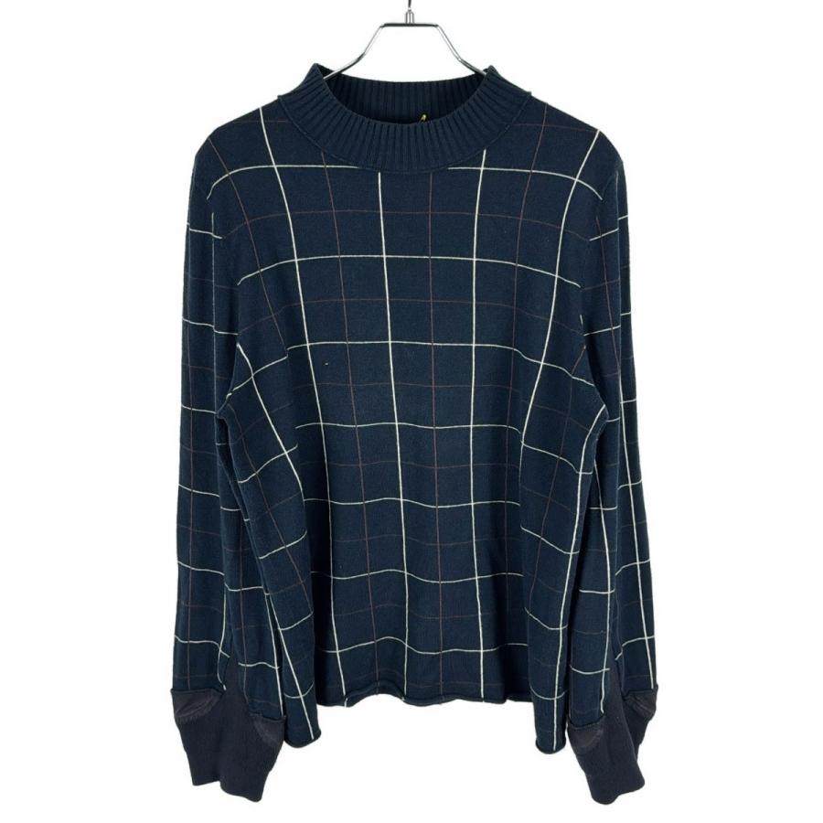 sacai サカイ 18SS スリーブデザインチェックニットセーター 18-01584M