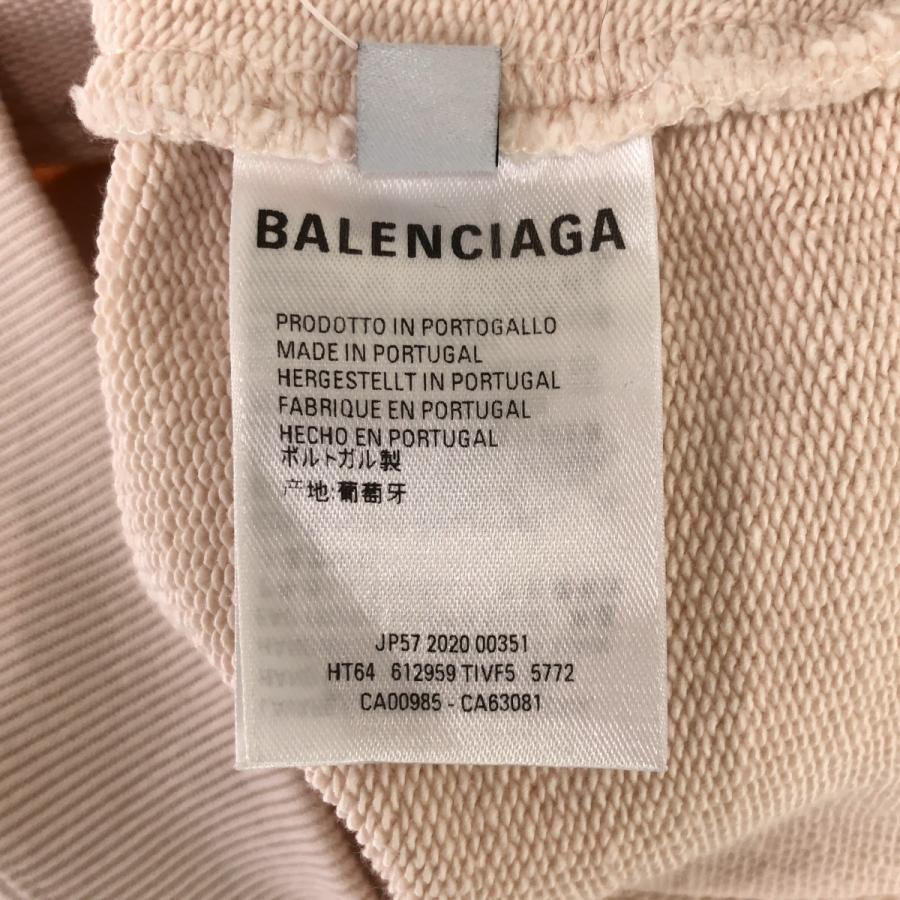 BALENCIAGA - BALENCIAGA バレンシアガ 20AW プルオーバースウェットパーカー 612959 TIVF5 ピンク S BALENCIAGA バレンシアガ 20AW プルオーバースウェットパーカー 612959