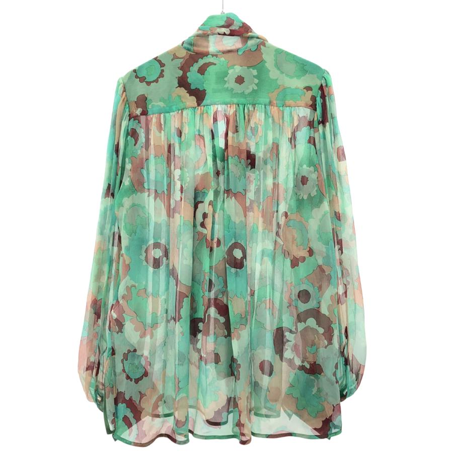 BOWTE バウト 23SS Print Bowtie Blouse シルクシアーブラウスシャツ 231-11-0010 グリーン - ITGN7A6992U8の画像