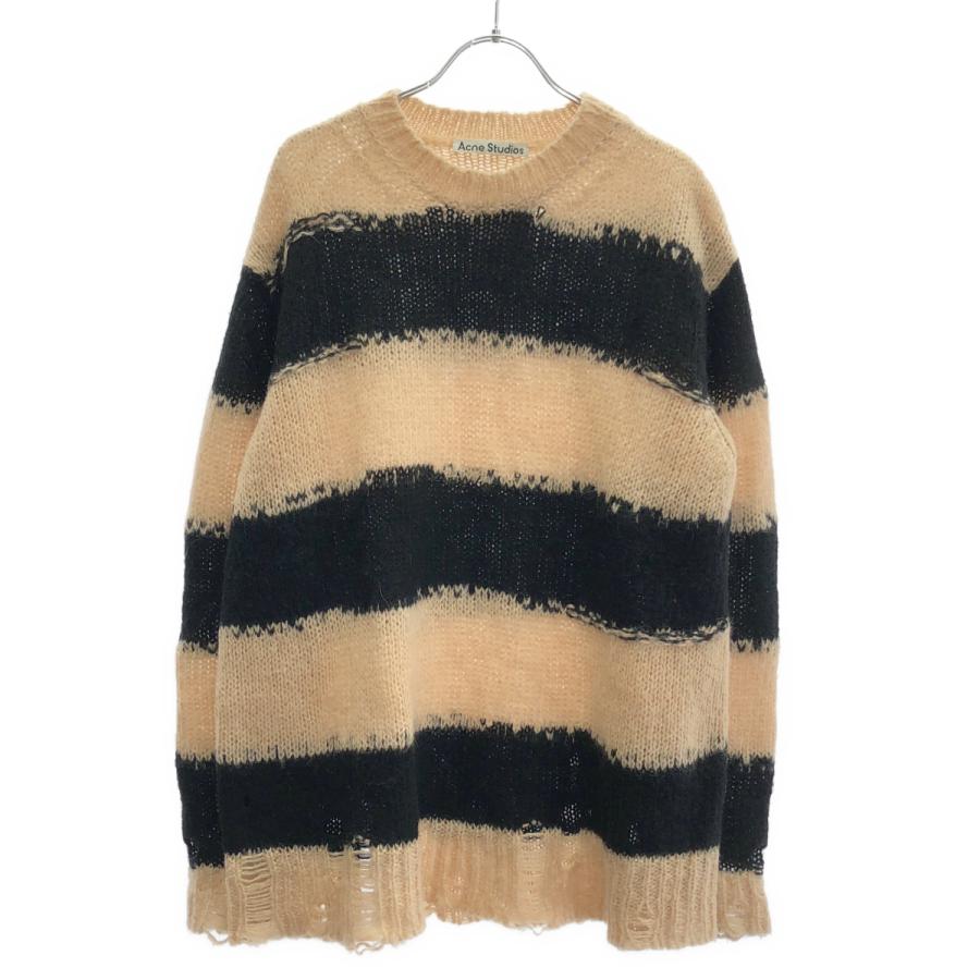 【m】acne studios ダメージボーダーニット Acne Studios（アクネ ストゥディオズ） ダメージボーダーニット