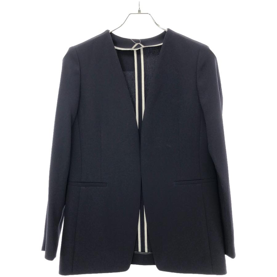 ANAYI - ANAYI アナイ 24SS ストレッチクロスボタンレスジャケット 10241710510 ネイビー 38 ANAYI（アナイ） 24SS ストレッチクロスボタンレスジャケット