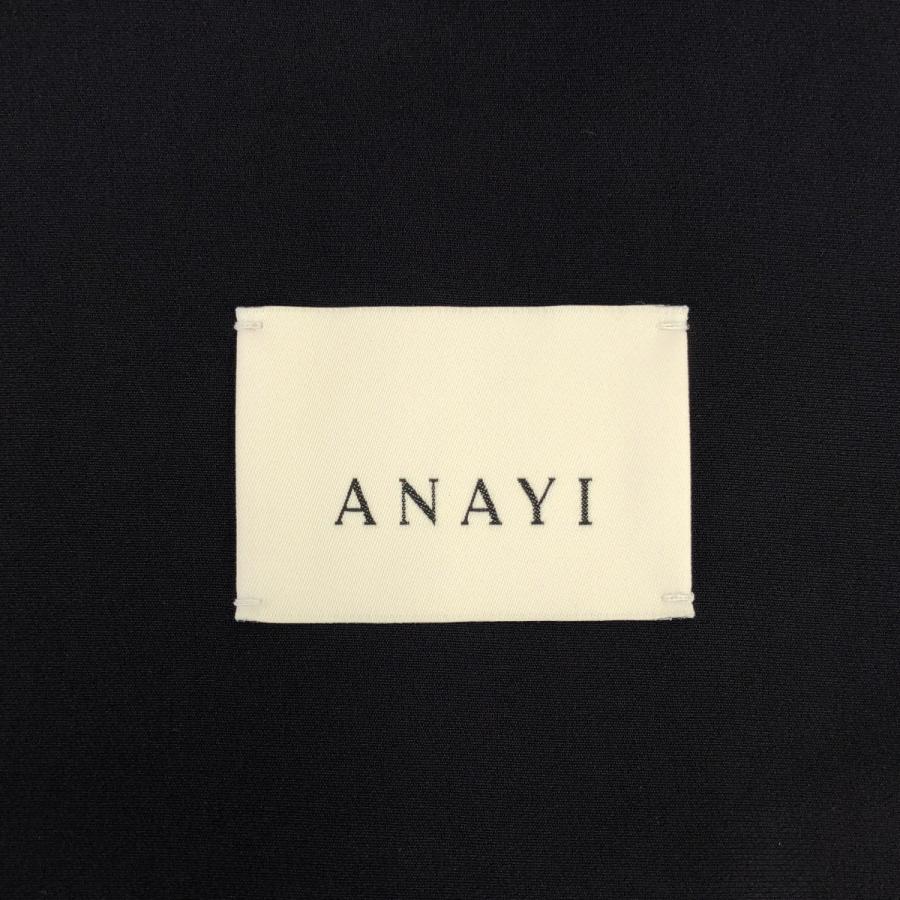 ANAYI - ANAYI アナイ 24SS ストレッチクロスボタンレスジャケット 10241710510 ネイビー 38 ANAYI（アナイ） 24SS ストレッチクロスボタンレスジャケット