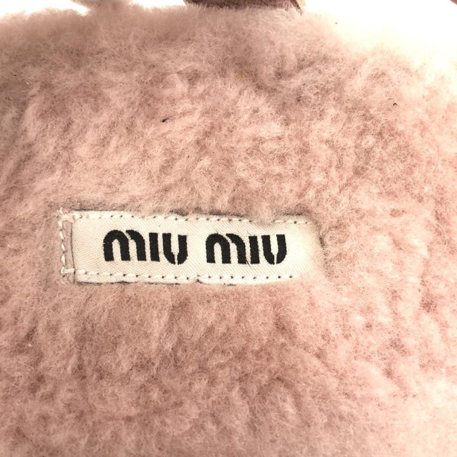 miu ミュウミュウ プラットフォームレザーボアサンダル 08830 miu ミュウミュウ プラットフォームレザーボアサンダル 08830