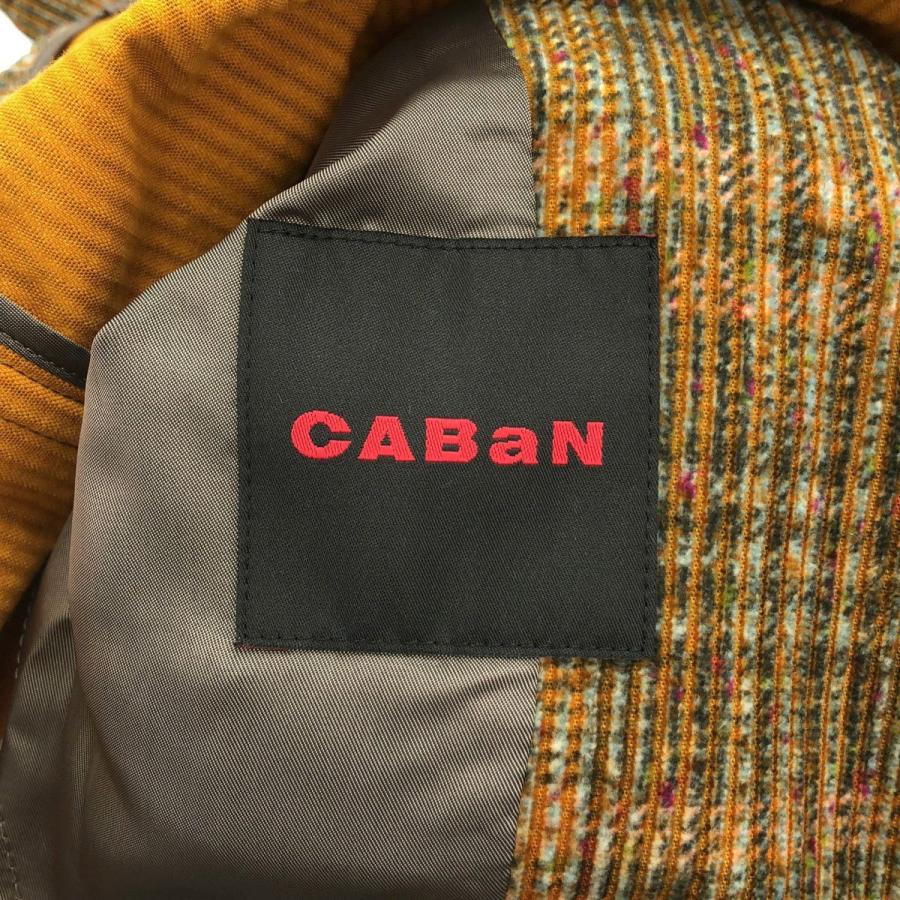 CABaN キャバン 22AW コットンコーデュロイ ファンシーツイードプリントジャケット 59-07-24-07003 オレンジ×マルチカラー S CABaN（キャバン） 22AW コットンコーデュロイ ファンシーツイード