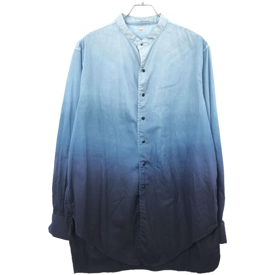 OUTIL 24SS CHEMISIER SAPOIS バンドカラーシャツ OUTIL ウティ 24SS CHEMISIER SAPOIS インディゴ染めバンド