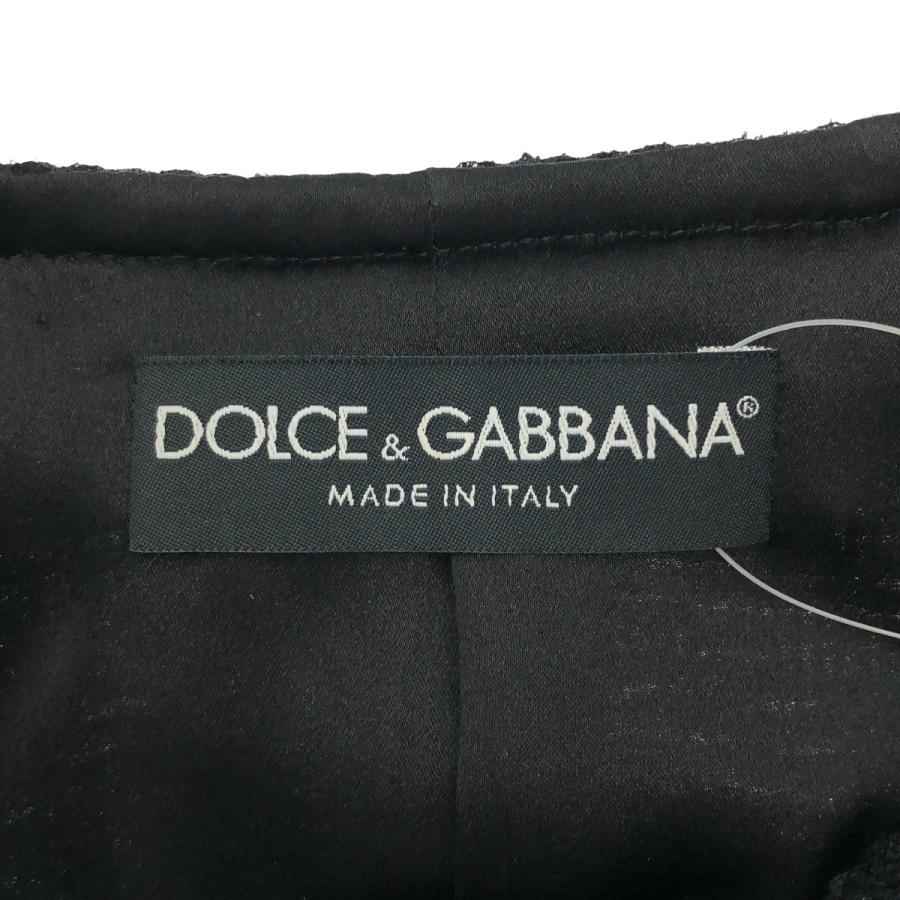 Dolce&Gabbanaドルチェ&ガッバーナ ツイード ジャケット ノーカラー DOLCE&GABBANA（ドルチェ & ガッバーナ） ノーカラーツイード