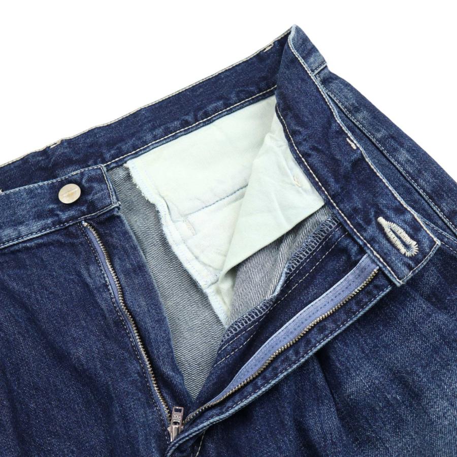 Graphpaper (グラフペーパー) Selvage Denim Two Tuck Wide Pants for 