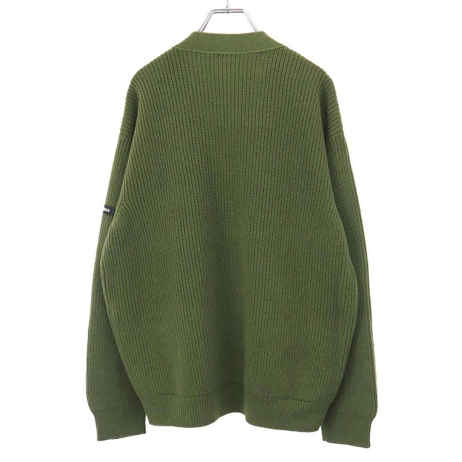 BALENCIAGA バレンシアガ 25SS ウールニットカーディガン 813064 T1703 カーキ L BALENCIAGA（バレンシアガ） 25SS ウールニットカーディガン 813064
