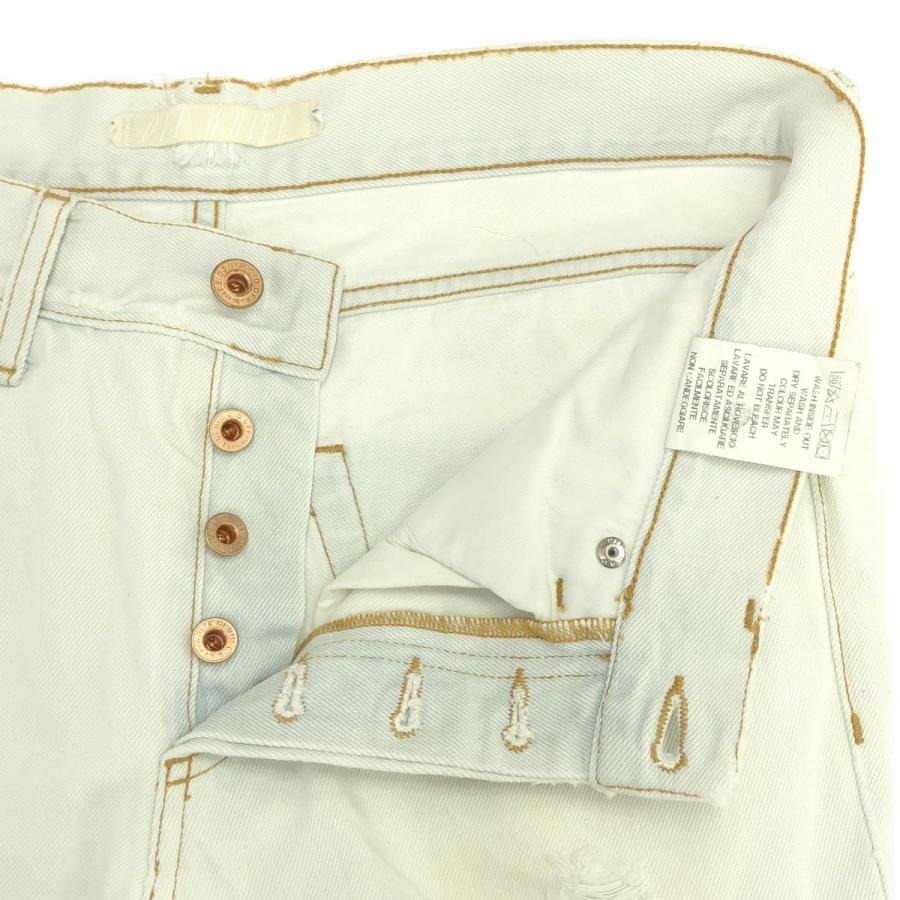 OFF-WHITE オフホワイト スリムフィットハードクラッシュデニムパンツ