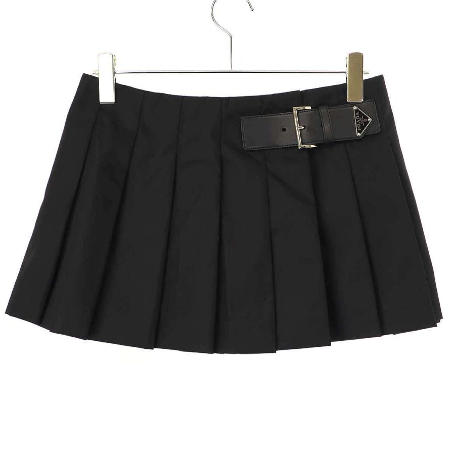 PRADA プラダ RE-NYLON ベルテッドナイロンプリーツスカート