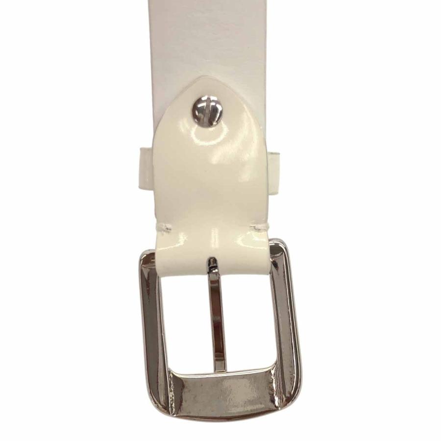 Maison Margiela メゾン マルジェラ エナメルレザーベルト ホワイト