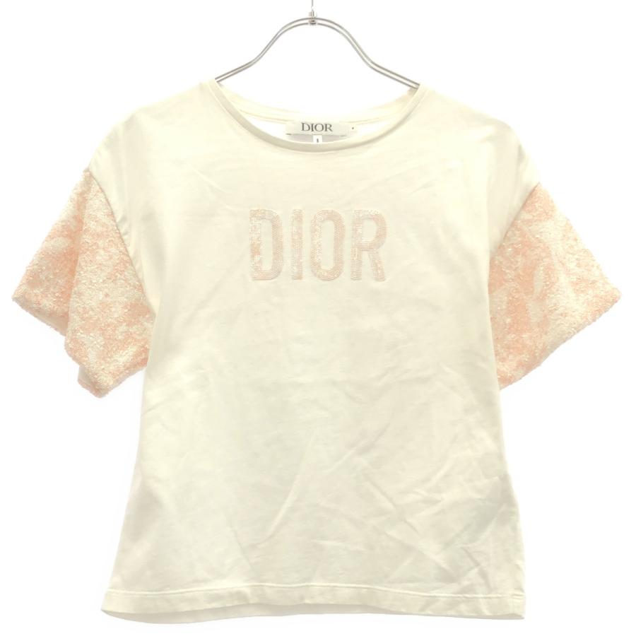 Christian Dior ホワイト Tシャツ キッズ スパンコール 美品