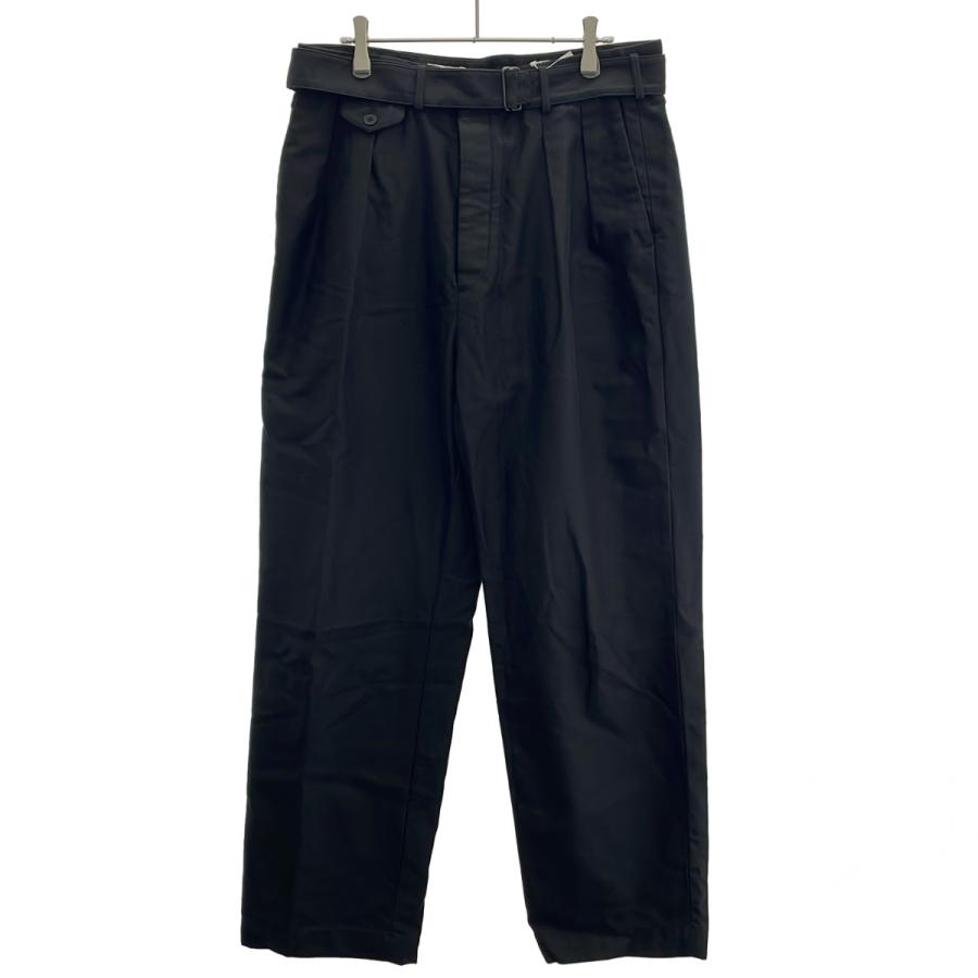 Kaptain Sunshine キャプテンサンシャイン 25AW Belted Riviera Pantalon バギーサテンベルテッドパンツ KSBSPT02 ブラック 4 Kaptain Sunshine（キャプテン サンシャイン） 25AW Belted Riviera