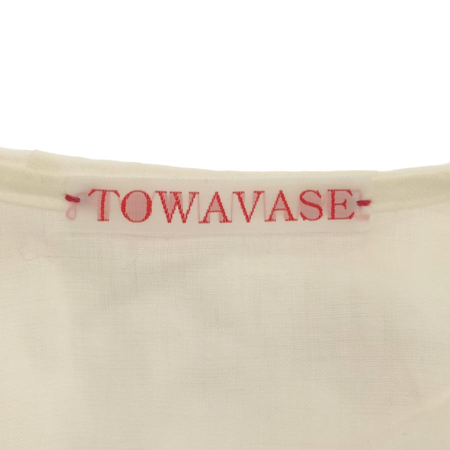 TOWAVASE トワヴァーズ リネン フリル プルオーバー ボンヴォヤージュ ブラウス 22-0026A ホワイト F ITHQH7C65HF6の画像