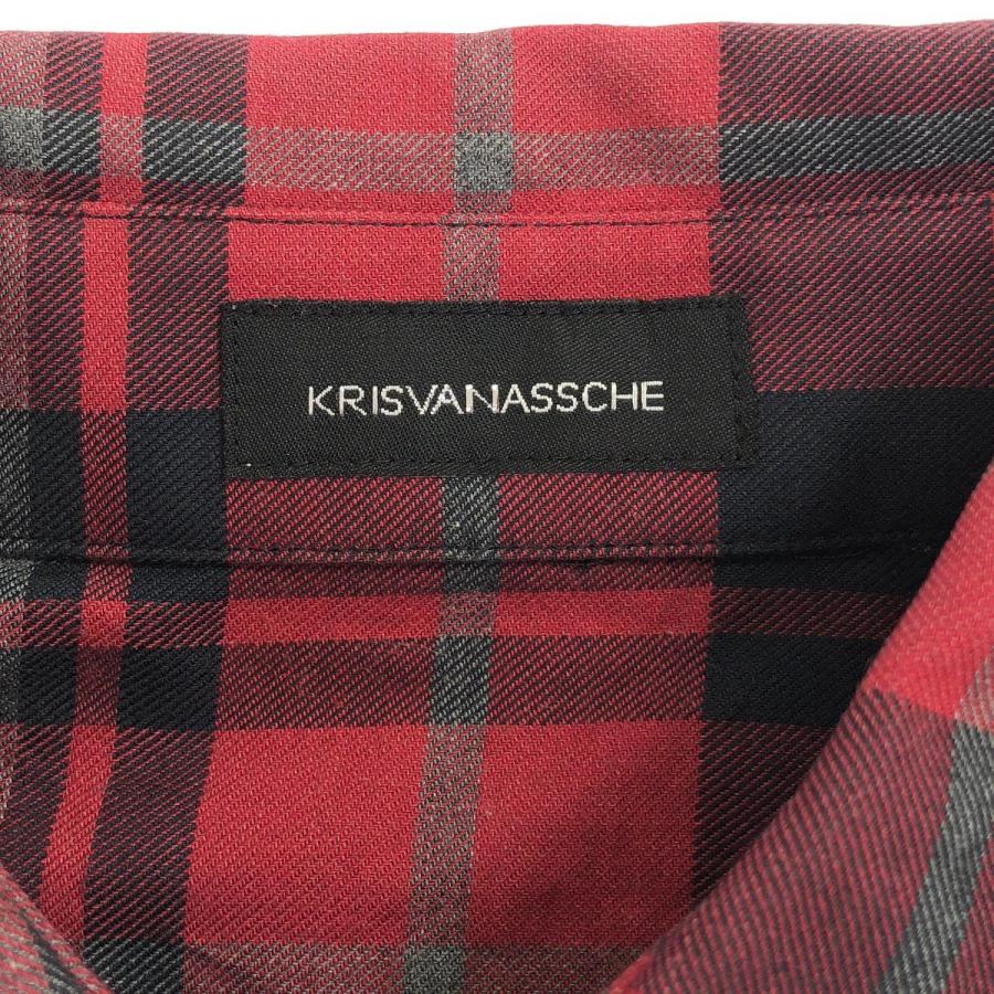 KRIS VAN ASSCHE クリスヴァンアッシュ 比翼 コットン チェック シャツ  