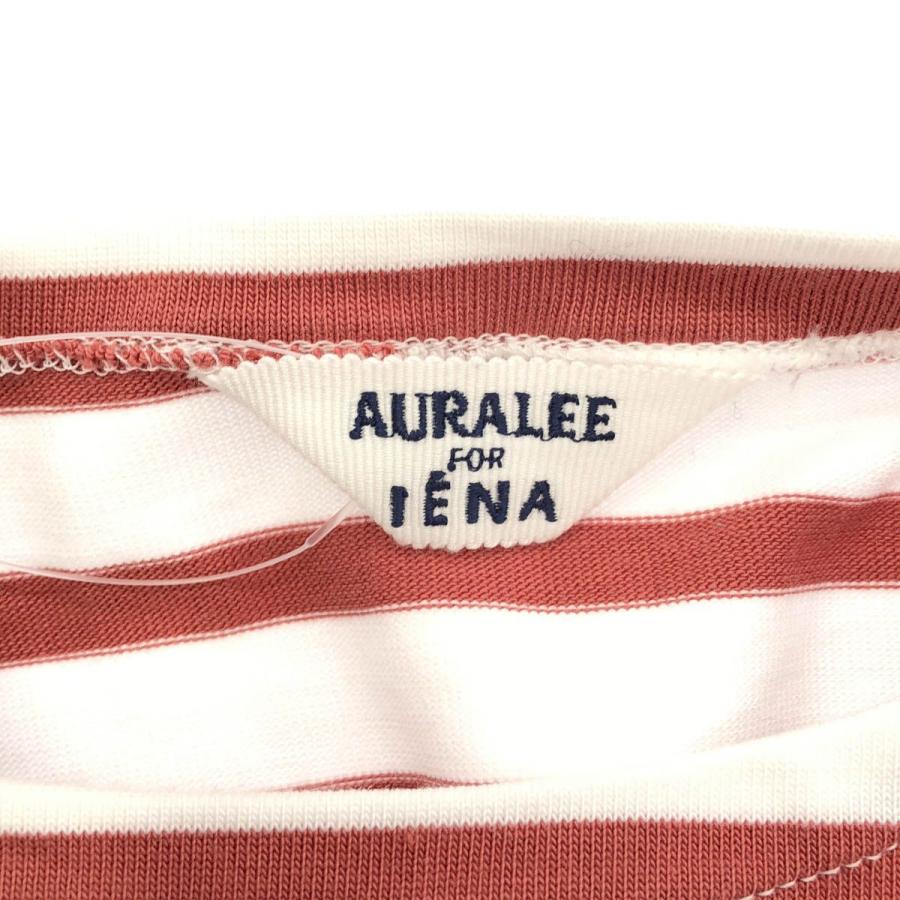 AURALEE FOR IENA オーラリー イエナ 21SS ボーダーバスクシャツ A21SB06IE オレンジ×ホワイト 1 AURALEE（オーラリー） AURALEE FOR IENA イエナ 21SS ボーダーバスク