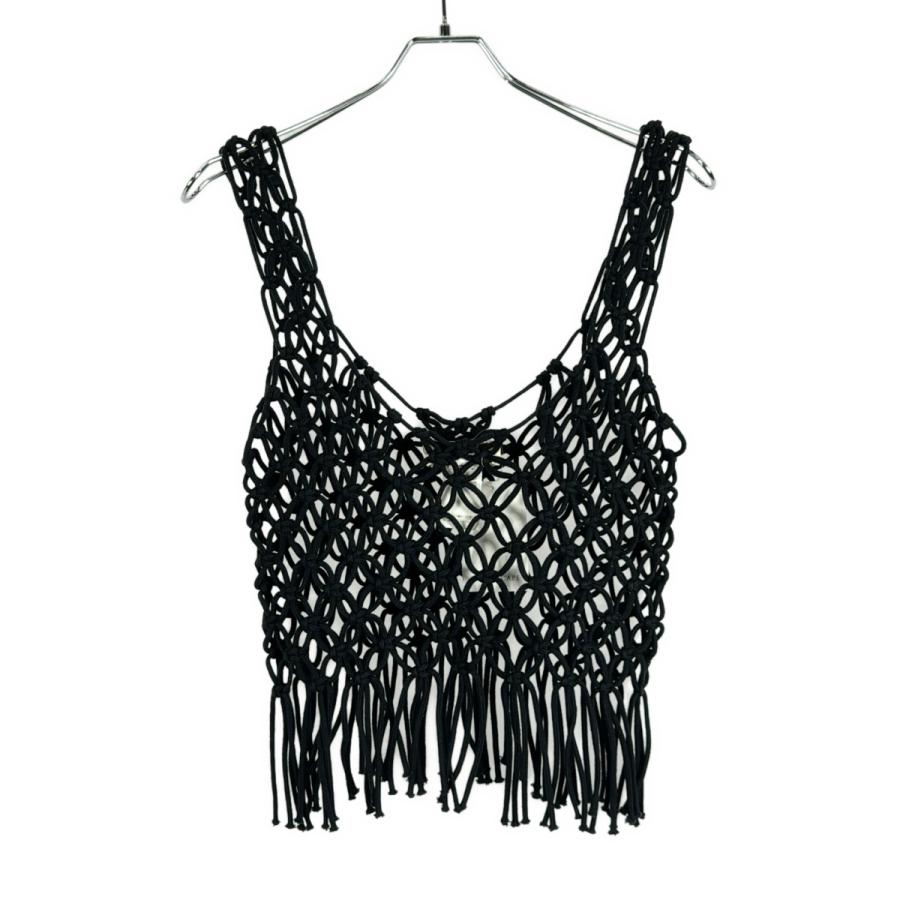 SAYAKA DAVIS - SAYAKA DAVIS サヤカ デイヴィス 23SS Macrame Knit Vest マクラメニットベスト QKT107-MK ブラック ONE SIZE Sayaka（サヤカ） SAYAKA DAVIS デイヴィス 23SS Macrame Knit Vest