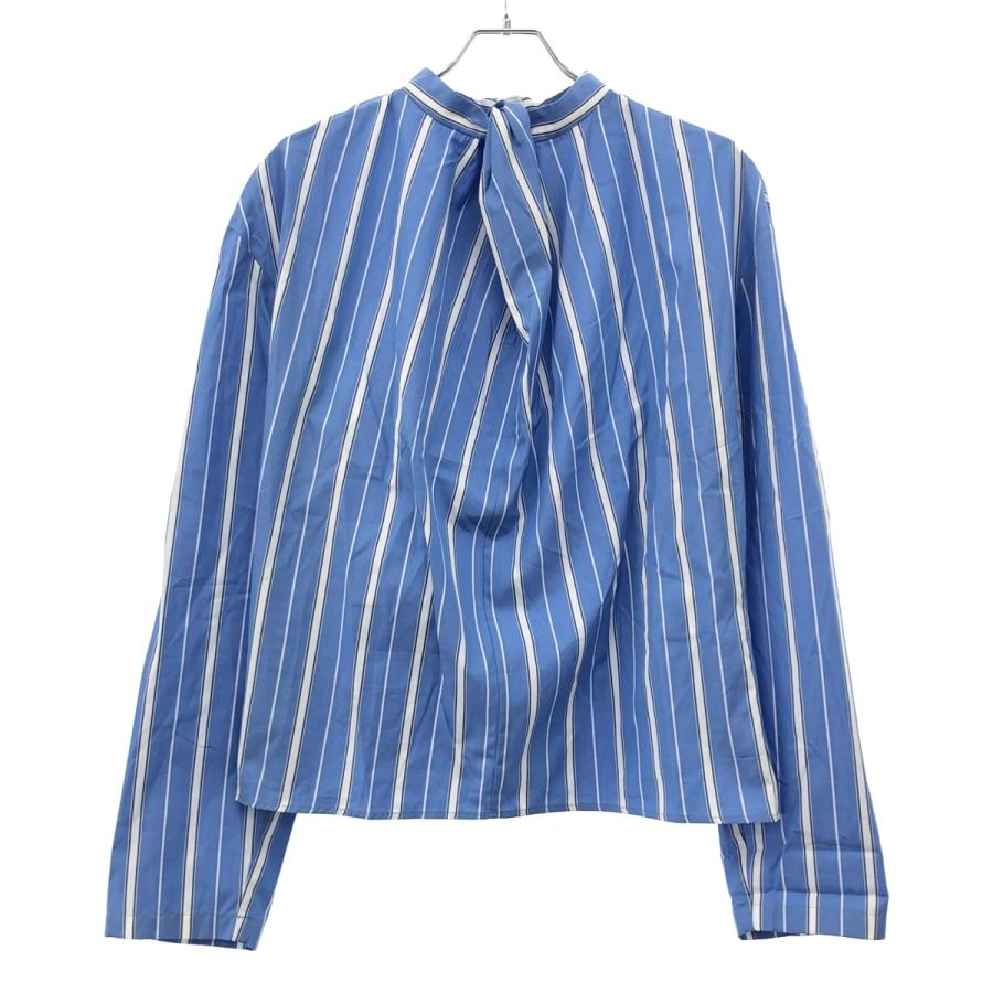 MSGM（エムエスジーエム） ストライプ プルオーバードレープ ブラウス 