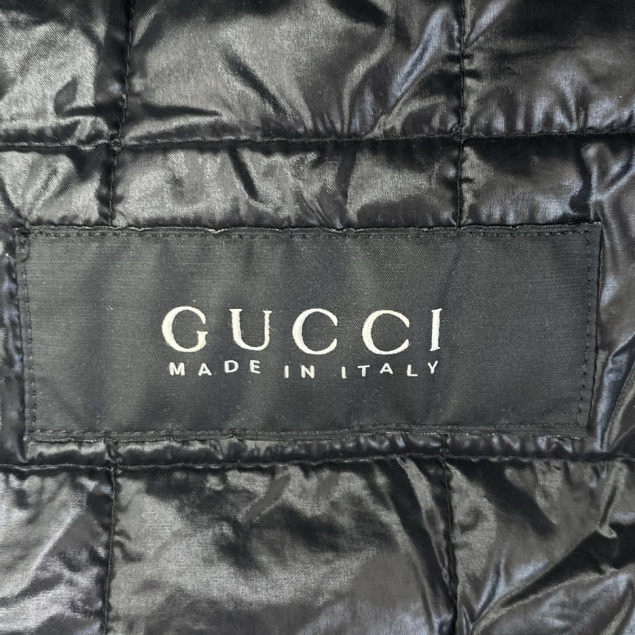 GUCCI グッチ 2008AW ナイロンスエードレザー ボンバージャケット 187696 ブラック 48 GUCCI（グッチ） 2008AW ナイロンスエードレザー ボンバージャケット