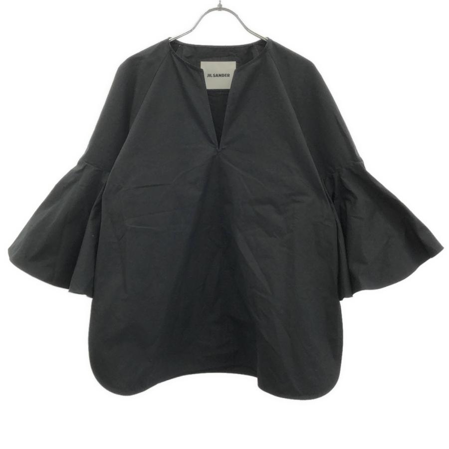 JIL SANDER（ジルサンダー） 21SS キーネックフリルスリーブシャツ 