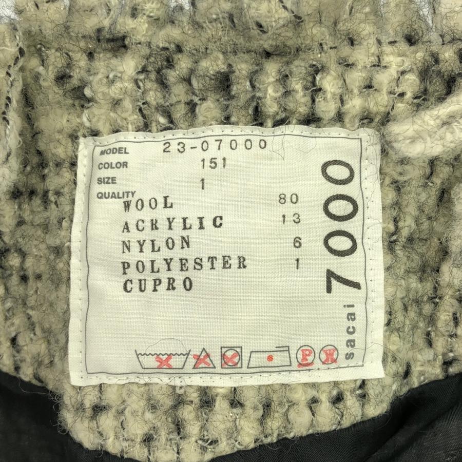 sacai サカイ ウールツイードジャケット 23-07000 黒 サイズ1 sacai サカイ ウールツイードジャケット 23-07000 黒 サイズ1