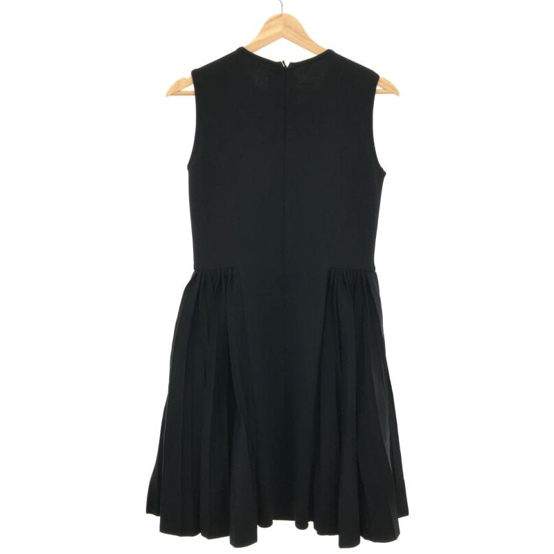 FOXEY フォクシー サイドプリーツニットドレスワンピース ブラック 38  