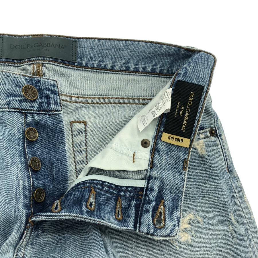DOLCE&GABBANA ドルチェ＆ガッバーナ 14GOLD ダメージリペアデニム