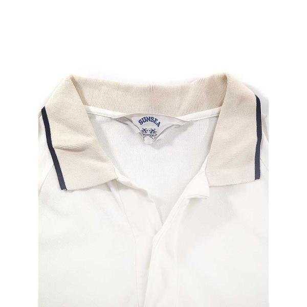 SUNSEA サンシー 18SS POLO SHIRT ポロシャツ ホワイト サイズ:3 