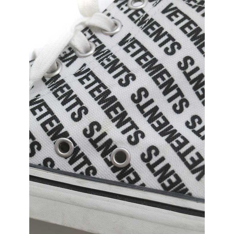 VETEMENTS ヴェトモン ロゴプリントレースアップハイカットスニーカー 