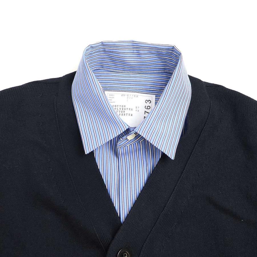 25SS新品 sacai ドッキング コットン ポプリン シャツ ブラック 2 Sacai サカイ 21-02583M Cotton Poplin Shirt コットンポプリン