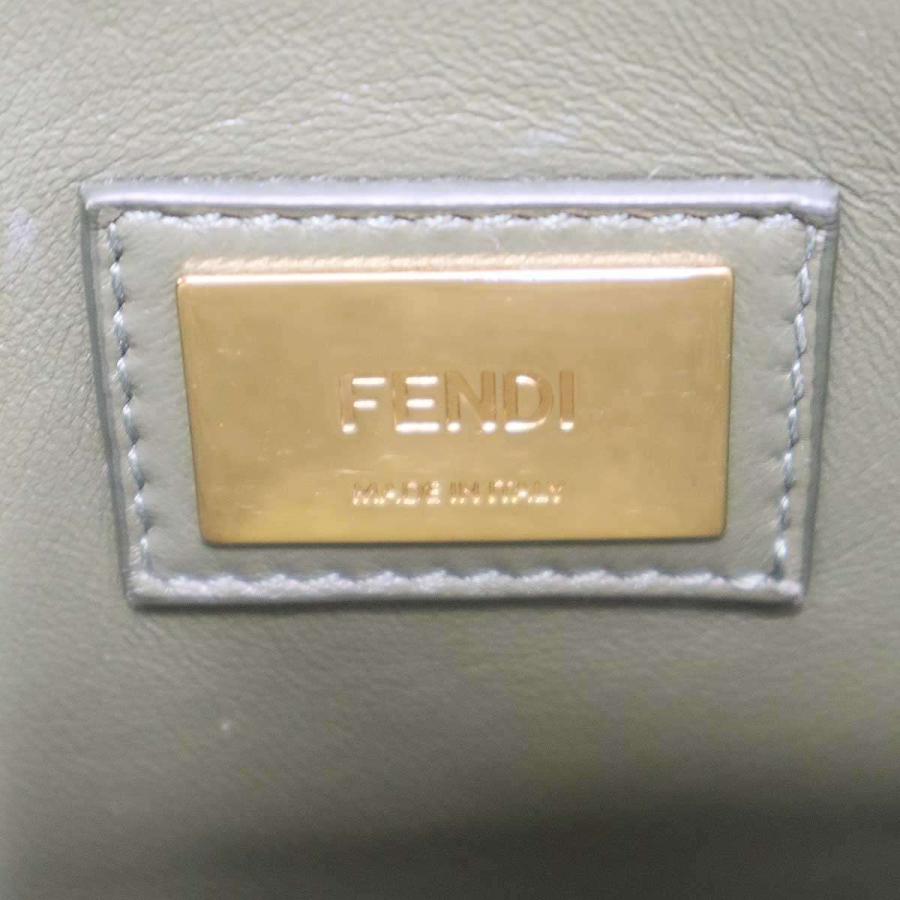 FENDI フェンディ Peekaboo Bag Medium ピーカブー ミディアム 2WAYレザーショルダーバッグ  カーキ - PEEKABOO FENDI フェンディ Peekaboo Bag Medium ピーカブー