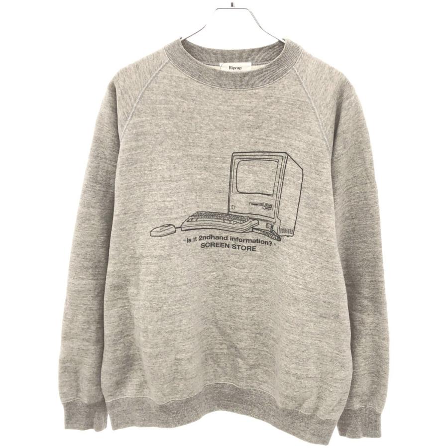 Riprap リップラップ プリントスウェットトレーナー グレー XL 
