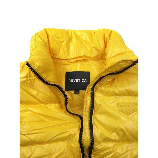 美品 DUVETICA デュベティカ ダウンベスト 38 イエロー フーデッド