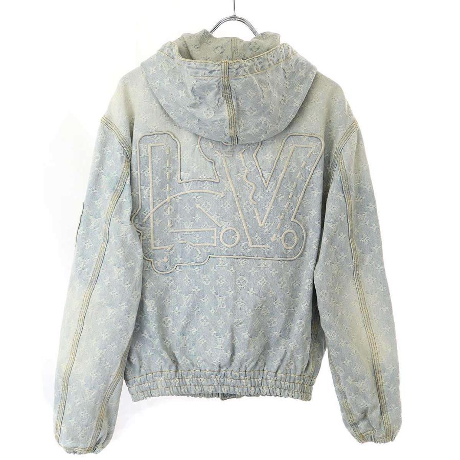 LOUIS VUITTON ルイヴィトン 21AW NBA モノグラムジップアップフーディジャケット UZD HLA01W ブルー 44 LOUIS VUITTON（ルイ・ヴィトン） 21AW NBA モノグラムジップアップ