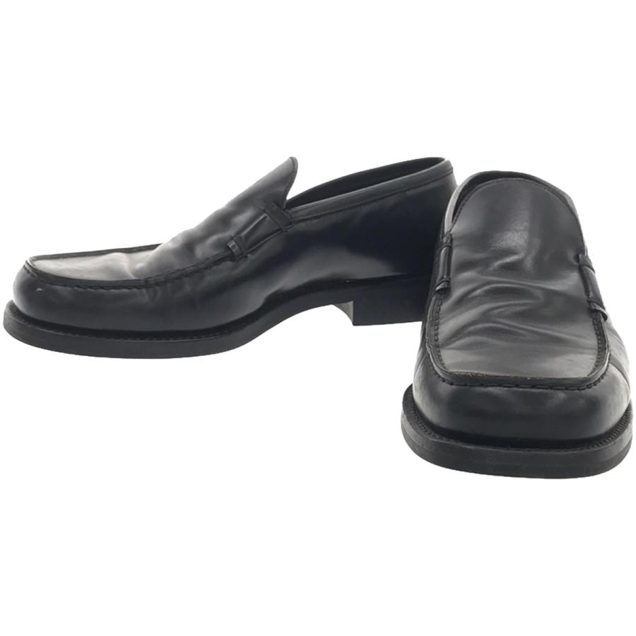 PRADA プラダ レザースクエアローファーシューズ ブラック  