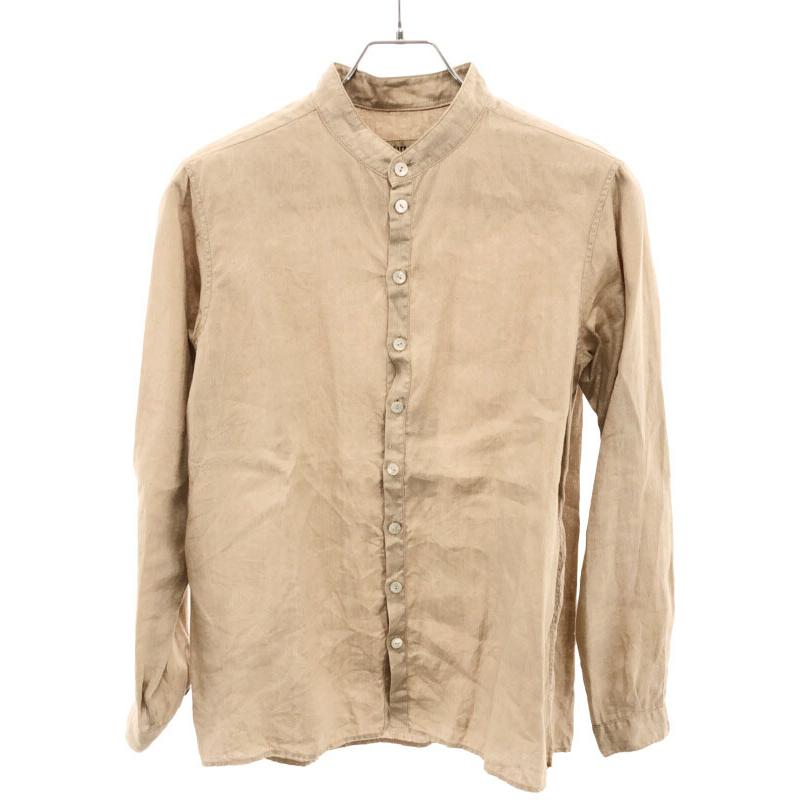 MITTAN ミッタン コットンスタンドカラーシャツ ベージュ 1  