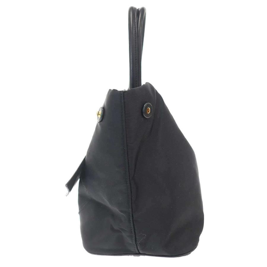 PRADA（プラダ） レザーリボンナイロン2WAYトートバッグ ブラック