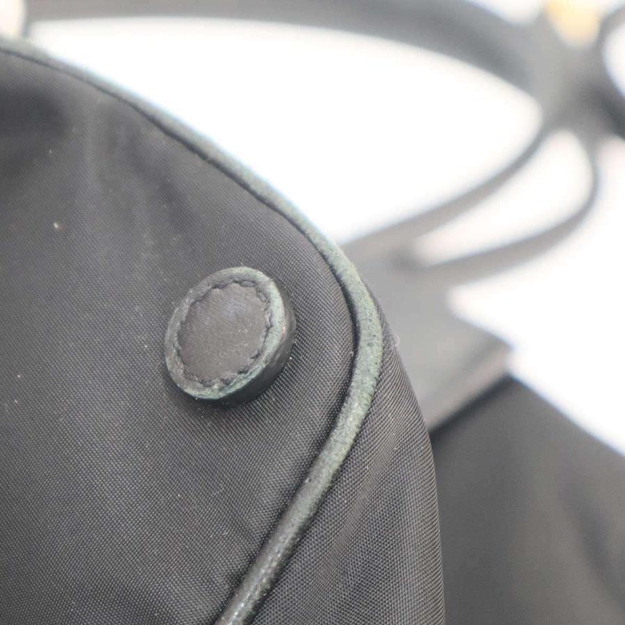 PRADA（プラダ） レザーリボンナイロン2WAYトートバッグ ブラック