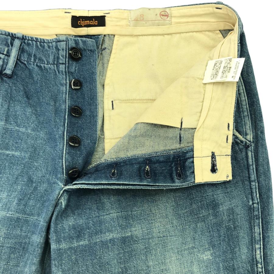 chimala（チマラ） 12AW ヴィンテージ加工ワイドデニムパンツ CS14