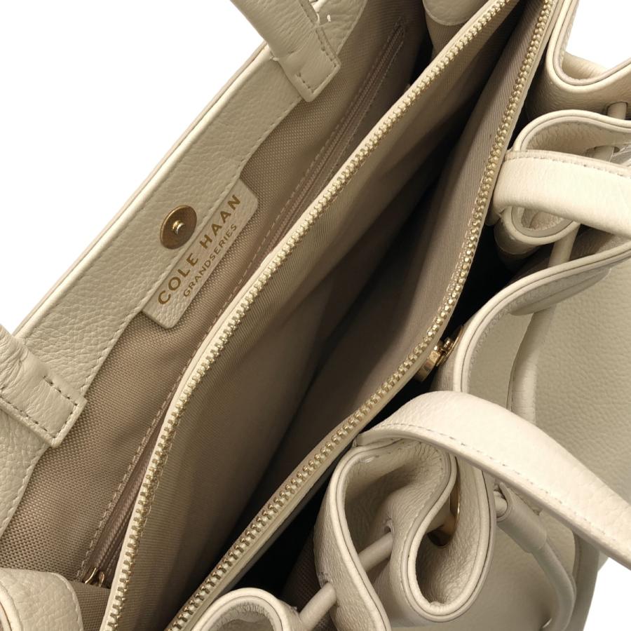 COLE HAAN（コールハーン） レザーバケットショルダーバッグ ホワイト 