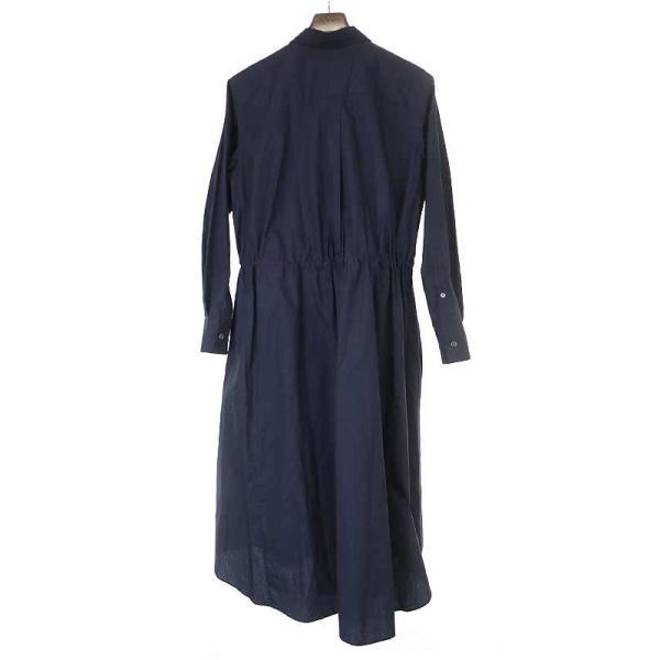 sacai サカイ 19SS コード付きロングシャツワンピース ネイビー sacai サカイ 19SS コード付きロングシャツワンピース ネイビー