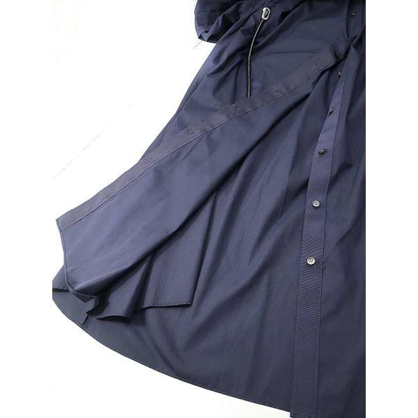 sacai サカイ 19SS コード付きロングシャツワンピース ネイビー sacai サカイ 19SS コード付きロングシャツワンピース ネイビー
